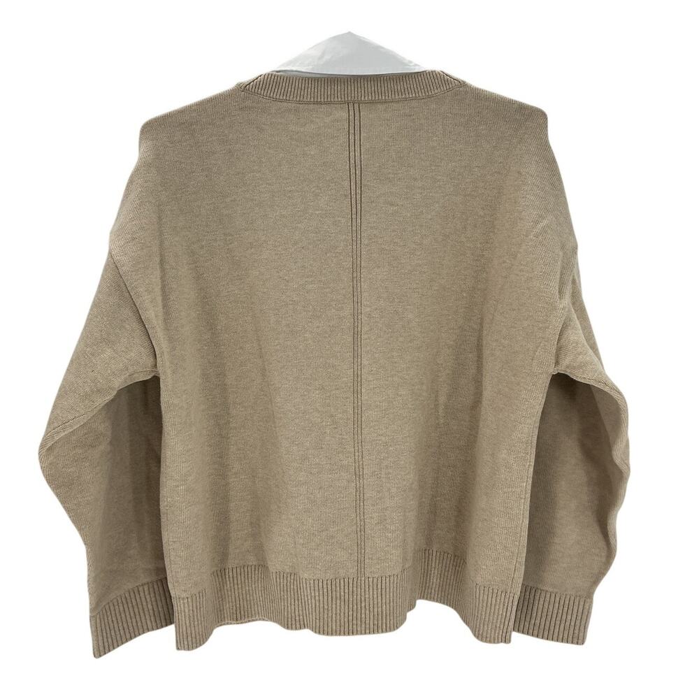 Derek Lam Mixed Media Tan Rida Sweater Size L - Picture 3 of 4